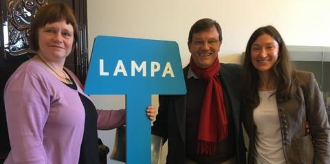 Ieva Morica of Lampa with Inese Voika and Mike Smith